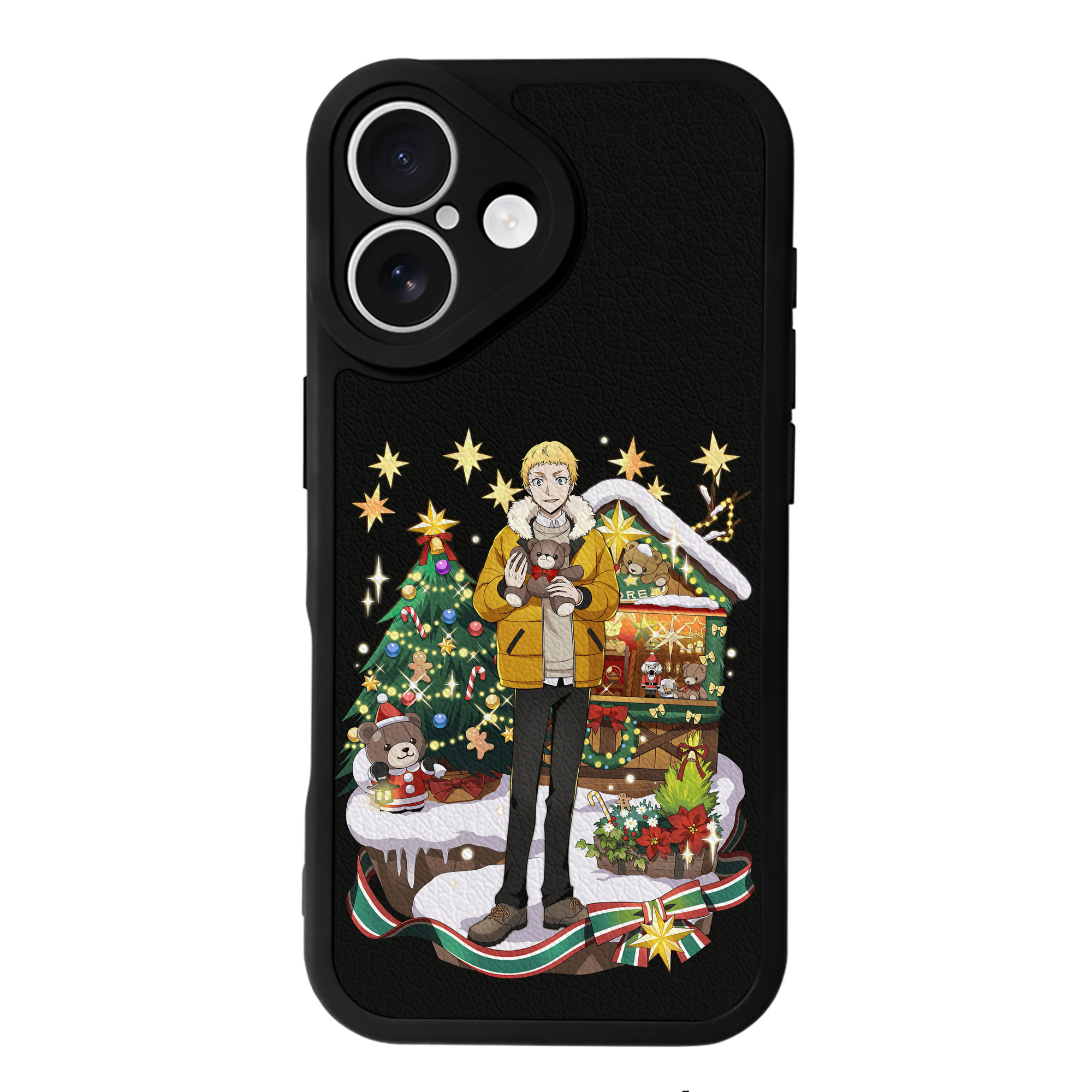 （画像用） 文豪ストレイドッグス Bungo Stray Dogs 【iPhone 16シリーズ対応】シリコンスマホケース（レザー調） 材質：シリコン